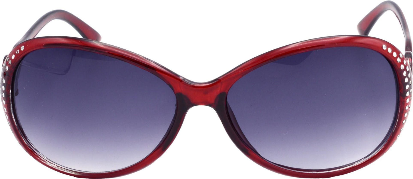 HRINKAR Gradient & UV Protection Trendy Grey Oval Sunglasses For Women